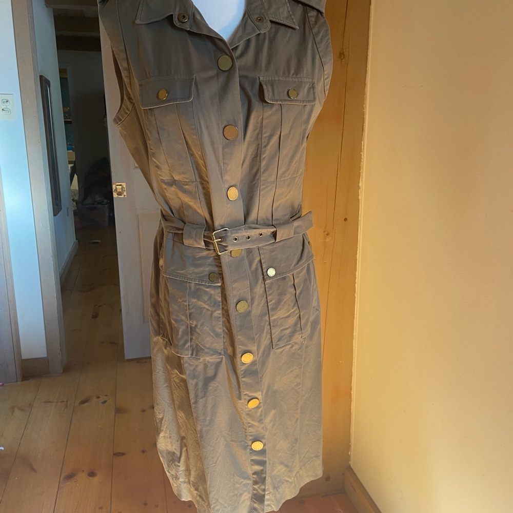 Tory Burch utility dress gold buttons